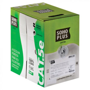 CABO LAN U/UTP CAT.5E 24 AWG 4 PARES CMX CAIXA C/ 305 METROS BRANCO 100% COBRE 23200101