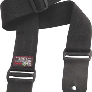 CORREIA LISA NYLON 5CM PONTEIRA DE COURO DUPLO CNP PRETA