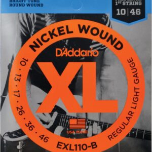 ENCORDOAMENTO PARA GUITARRA - EXL110-B 6 CORDAS REGULAR LIGHT .010-.046 - CORDA MI EXTRA