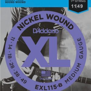 ENCORDOAMENTO PARA GUITARRA - EXL115 6 CORDAS BLUES / JAZZ / ROCK .011-.049 - CORDA MI EXTRA