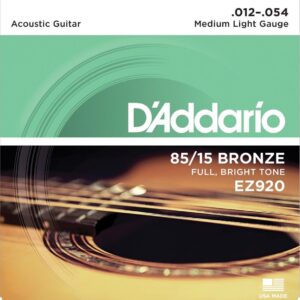 ENCORDOAMENTO DE AÇO PARA VIOLÃO EZ920 6 CORDAS MEDIUM LIGHT .012-.054