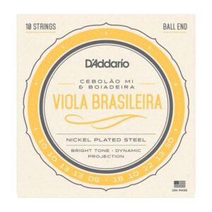 ENCORDOAMENTO DE AÇO PARA VIOLA BRASILEIRA EJ82C - CEBOLÃO MI / BOIADEIRA