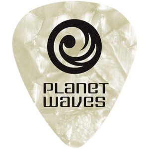 PALHETA PARA GUITARRA DE CELULOIDE 1CWP2-10 - BRANCO PÉROLA - LEVE - (PCT COM 10 UNIDADES)
