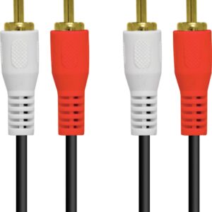 CABO 2 RCA X 2 RCA 1.5 METROS COM CONECTORES DOURADO - 2RCA-15G