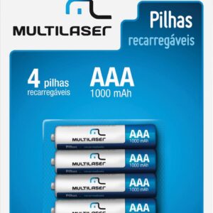 PILHA RECARREGAVEL AAA 1000MAH C/4 CB050