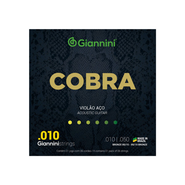 ENCORDOAMENTO PARA VIOLÃO AÇO COBRA BRONZE .010 - GEEFLE