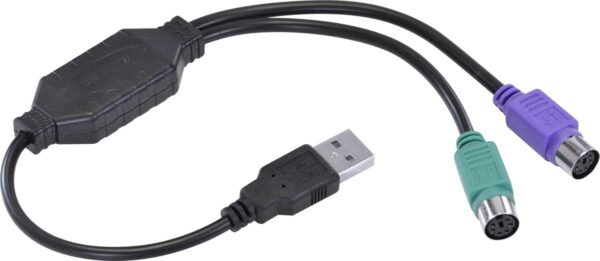 CABO ADAPTADOR PS2 FÊMEA X USB MACHO 30 CM - USBPS-2