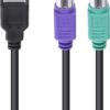 CABO ADAPTADOR PS2 FÊMEA X USB MACHO 30 CM - USBPS-2 - Imagem 2