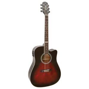 VIOLÃO FOLK ELETROACÚSTICO CUTAWAY GF1D BRB BROWN RED BURST