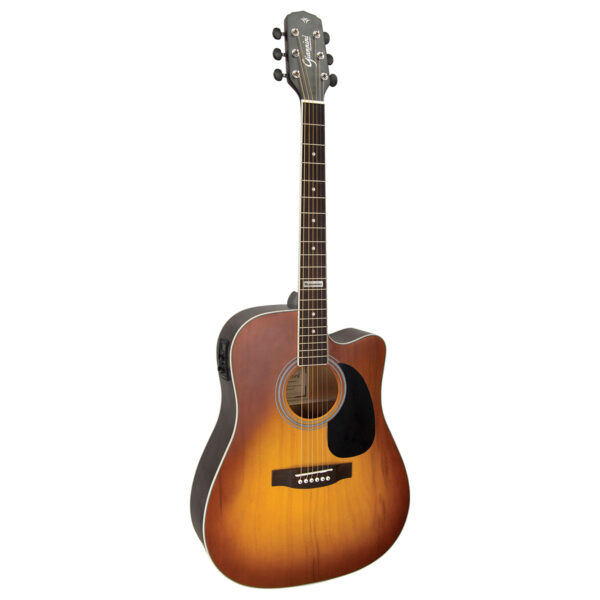 VIOLÃO FOLK ELETROACÚSTICO CUTAWAY  GF1D CEQ HB  HONEY BURST