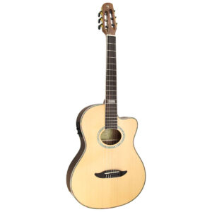 VIOLÃO ELÉTRICO FLAT CUTAWAY NYLON  GNF3 CEQ NS  NATURAL SATIN