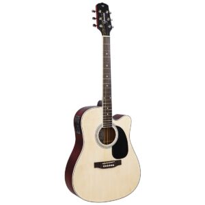 VIOLÃO ELETROACÚSTICO AÇO CUTAWAY COM EQUALIZADOR E AFINADOR GDC-1 CEQ NATURAL SATIN