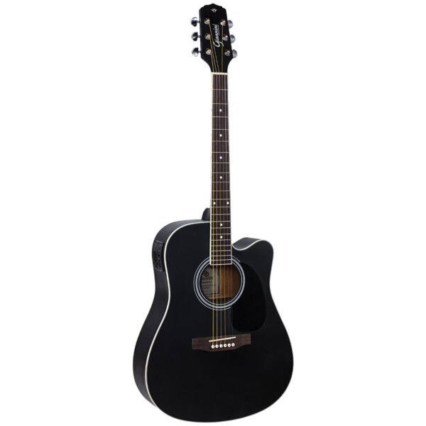 VIOLÃO ELETROACÚSTICO AÇO CUTAWAY COM EQUALIZADOR E AFINADOR GDC-1 CEQ SATIN BLACK