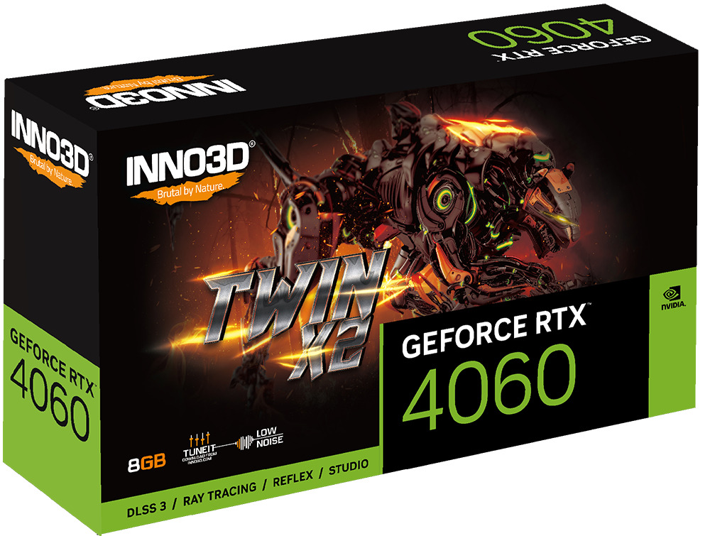 GPU INNO3D GEFORCE RTX 4060 TWIN X2 OC 8GB GDDR6 128-BIT N40602-08D6-173051N - Imagem 3