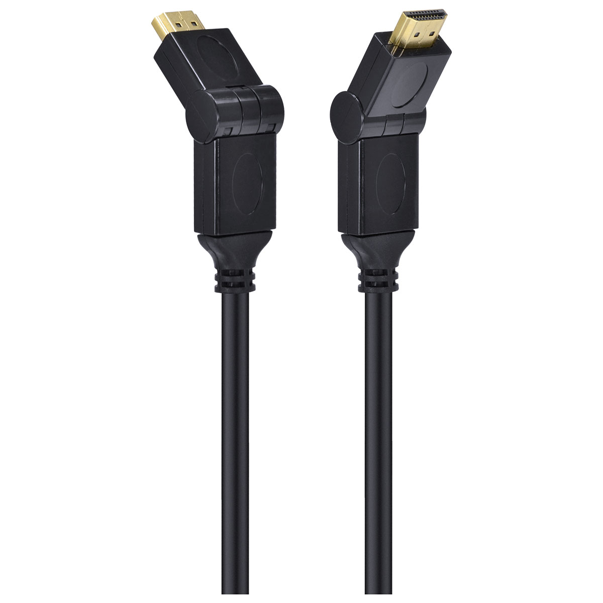 CABO HDMI 2.0 4K ULTRA HD 3D CONEXÃO ETHERNET CONECTORES 180° 2 METROS - H20B180-2 - Imagem 2