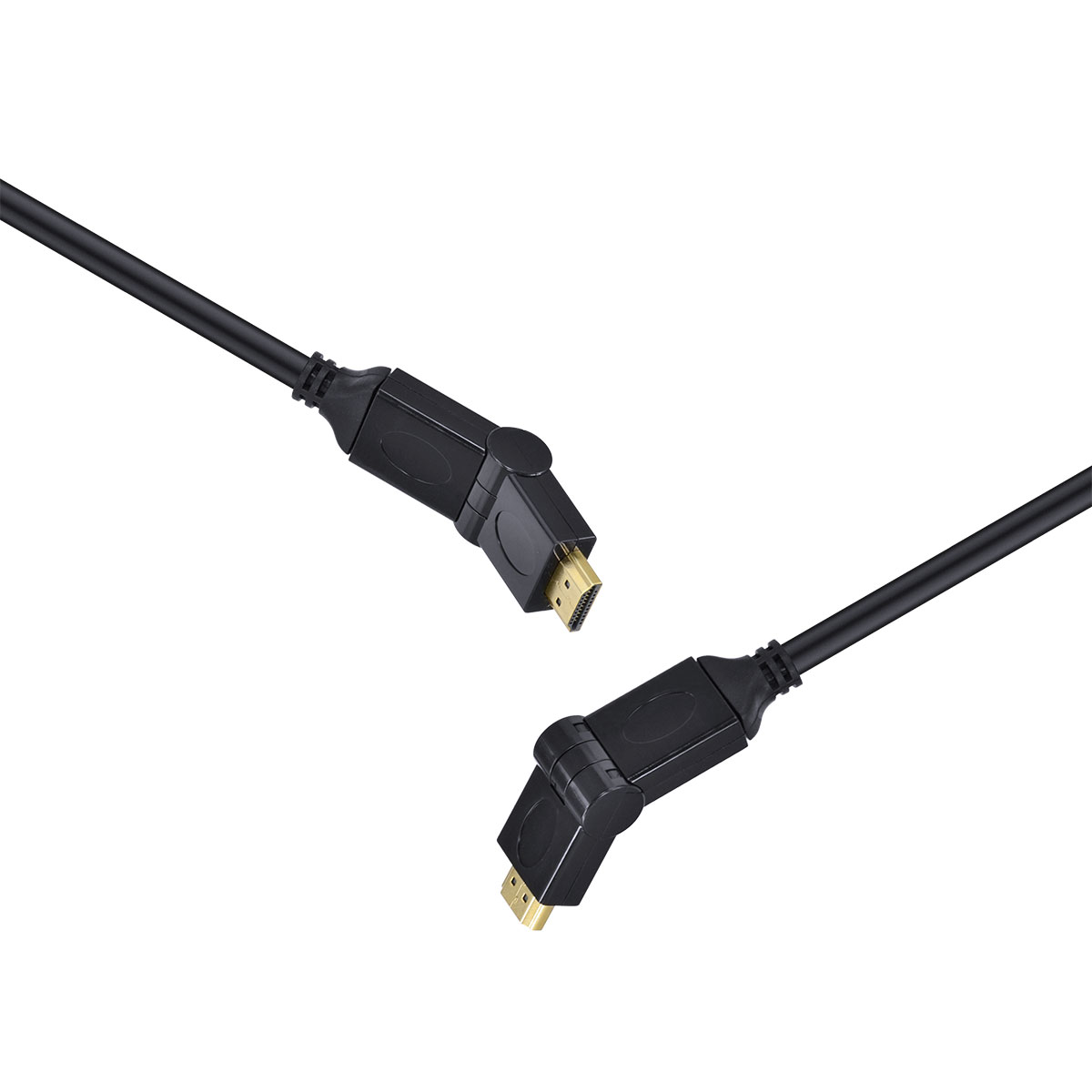 CABO HDMI 2.0 4K ULTRA HD 3D CONEXÃO ETHERNET CONECTORES 180° 2 METROS - H20B180-2 - Imagem 4