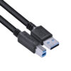 CABO PARA IMPRESSORA E HD EXTERNO USB A 3.0 MACHO PARA USB B 3.0 MACHO 28AWG PURO COBRE 3 METROS - PUABM3-3 - Imagem 3