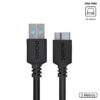 CABO PARA HD EXTERNO USB A 3.0 MACHO PARA MICRO USB B 3.0 (10 PINOS) MACHO 28AWG PURO COBRE 5 METROS - PUAMCM3-5 - Imagem 2