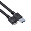 CABO PARA HD EXTERNO USB A 3.0 MACHO PARA MICRO USB B 3.0 (10 PINOS) MACHO 28AWG PURO COBRE 5 METROS - PUAMCM3-5 - Imagem 3