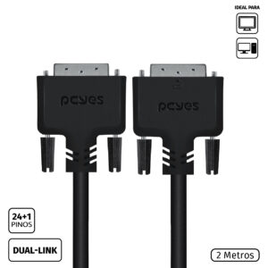 CABO DVI-D 24+1 PARA DVI-D 24+1 DUAL-LINK 2 METROS - PDDL-2