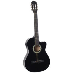VIOLÃO ELETROACÚSTICO FLAT AÇO SF14 CEQ BK PRETO
