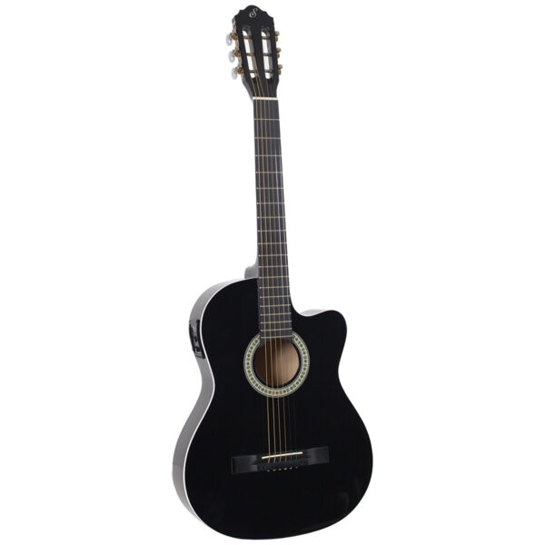 VIOLÃO ELETROACÚSTICO FLAT AÇO SF14 CEQ BK PRETO