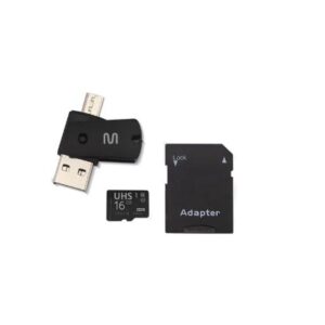 CARTÃO DE MEMÓRIA 4X1 ULTRA HIGH SPEED ATÉ 80 MB/S UHS1 16GB +ADAPTADOR SD USB DUAL MC150 CLASSE 10