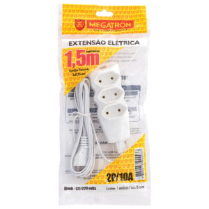 EXTENSÃO CABO PL 2X0,75 1,5 METROS BRANCA 93