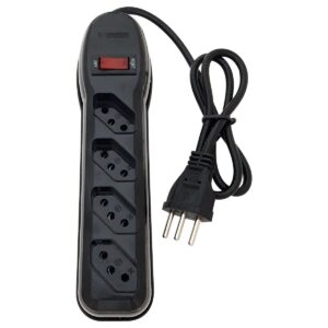 FILTRO DE LINHA CIRCUIT BREAKER 4 TOMADAS PP 3X0,75 1M PRETO