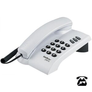 TELEFONE PLENO CINZA ÁRTICO C/ CHAVE FUNÇÕES FLASH REDIAL MUTE OPÇÃO DE CHAVE DE BLOQUEIO 4080058