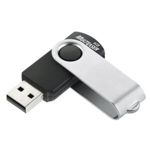 PEN DRIVE 8GB TWIST2 PD587 PRETO E PRATA
