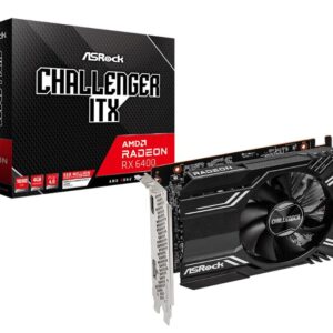 GPU ASROCK AMD RADEON RX 6400 CHALLENGER ITX 4G 64 BITS (RX6400 CLI 4G) 90-GA3CZZ-00UANF