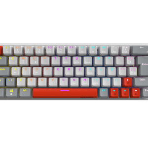 Teclado Mecânico 60% Pcyes Kuromori White Ghost - Switch Blue - Led Rainbow - Ptkmwg60Bl