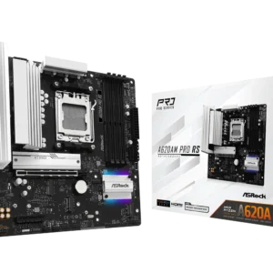 Placa Mãe Asrock Am5 A620Am Pro Rs M-Atx 4Xddr5 256Gb 4Xusb2.0 3Xusb3.2 1Xusb3.2 Tipo-C Hdmi/Dp Rede Giga 3Xm.2 Nvme