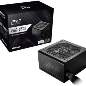 FONTE ASROCK PRO 650W 80 PLUS BRONZE ATX 3.1 - PRO-650B