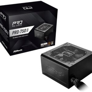 FONTE ASROCK PRO 750W 80 PLUS BRONZE ATX 3.1 - PRO-750B