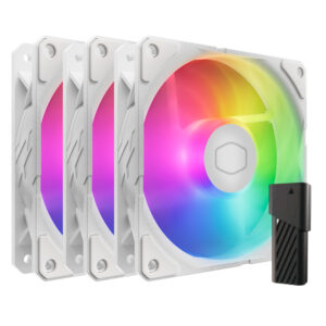 KIT 3 FAN PARA GABINETE COOLER MASTER SICKLEFLOW EDGE ARGB 120MM BRANCO | MFX-B2DW-253P2-R2