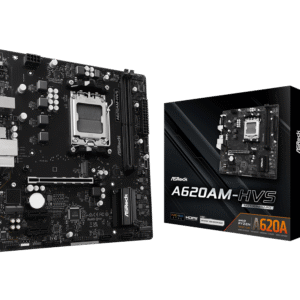 PLACA MÃE ASROCK AM5 A620AM-HVS 2XDDR5 6800MHZ 4XUSB 2.0 4XUSB 3.2 HDMI/VGA GIGABIT