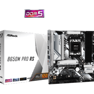 PLACA MÃE ASROCK AM5 B650M PRO RS 4XDDR5 7200MHZ 4XUSB 2.0 2XUSB 3.2 HDMI/DP 1XUSB3.2 TIPO-C 2.5GIGABIT