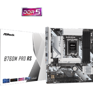 PLACA MÃE ASROCK LGA1700 B760M PRO RS 4XDDR5 4800MHZ 2XUSB 2.0 3XUSB 3.2 HDMI/DP 1XPS/2 2.5GIGABIT
