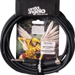 CABO DE GUITARRA ANGEL L 0,30MM P10/P10 90º 20FT 6,10M PRETO