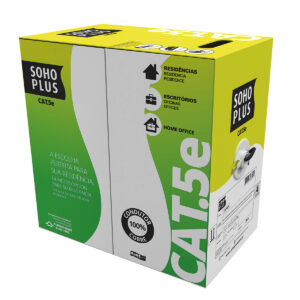 CABO LAN U/UTP CAT.5E 24AWG CMX 305M PRETO INDOOR/OUTDOOR 23200174