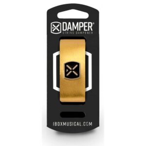 DAMPER EM COURO E TAG EM METAL DOURADO METALICO DMMD02