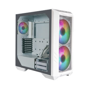 GABINETE COOLER MASTER HAF 500 E-ATX LATERAL VIDRO TEMPERADO 2 FANS ARGB 200MM BRANCO | H500-WGNN-S00