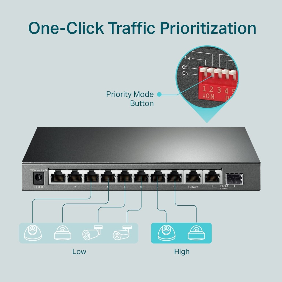SWITCH 10 PORTAS SG1210MP GIGA POE+ - Imagem 4