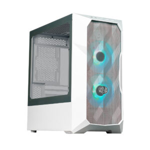 GABINETE COOLER MASTER TD300 MESH MICRO-ATX MINI TOWER LATERAL DE VIDRO TEMPERADO BRANCO | TD300-WGNN-S00