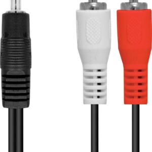 CABO DE ÁUDIO 2 RCA PARA P2 3.5MM - 1,5 METROS - 2R35S-15 (10 UNIDADES)