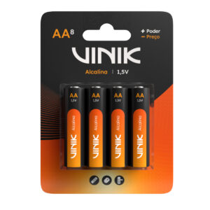 PILHA ALCALINA AA BLISTER C/8 1.5V 1550 MAH - VP2AB8A