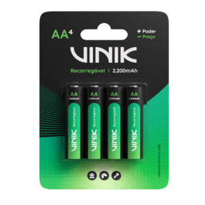 PILHA RECARREGÁVEL AA BLISTER C/4 - 1.2V 2200MAH - VP2AB4R