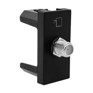 MODULO CONECTOR TOMADA LEGRAND PIAL PLUS+ ANTENA TIPO F 1M PRETO | 615030PT